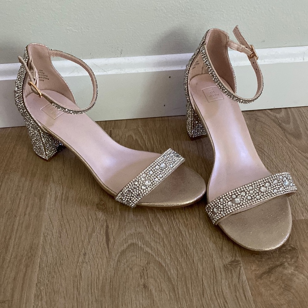 Gold/silver diamond heels